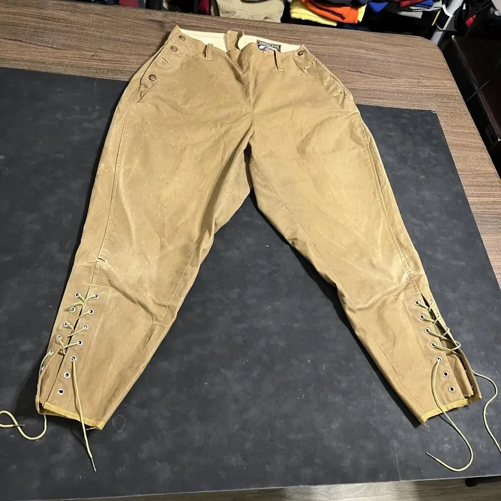 Vintage Carhartt 1920s Super Dux Pants Brown Waxed Canvas 1930s Hunting Breeches
